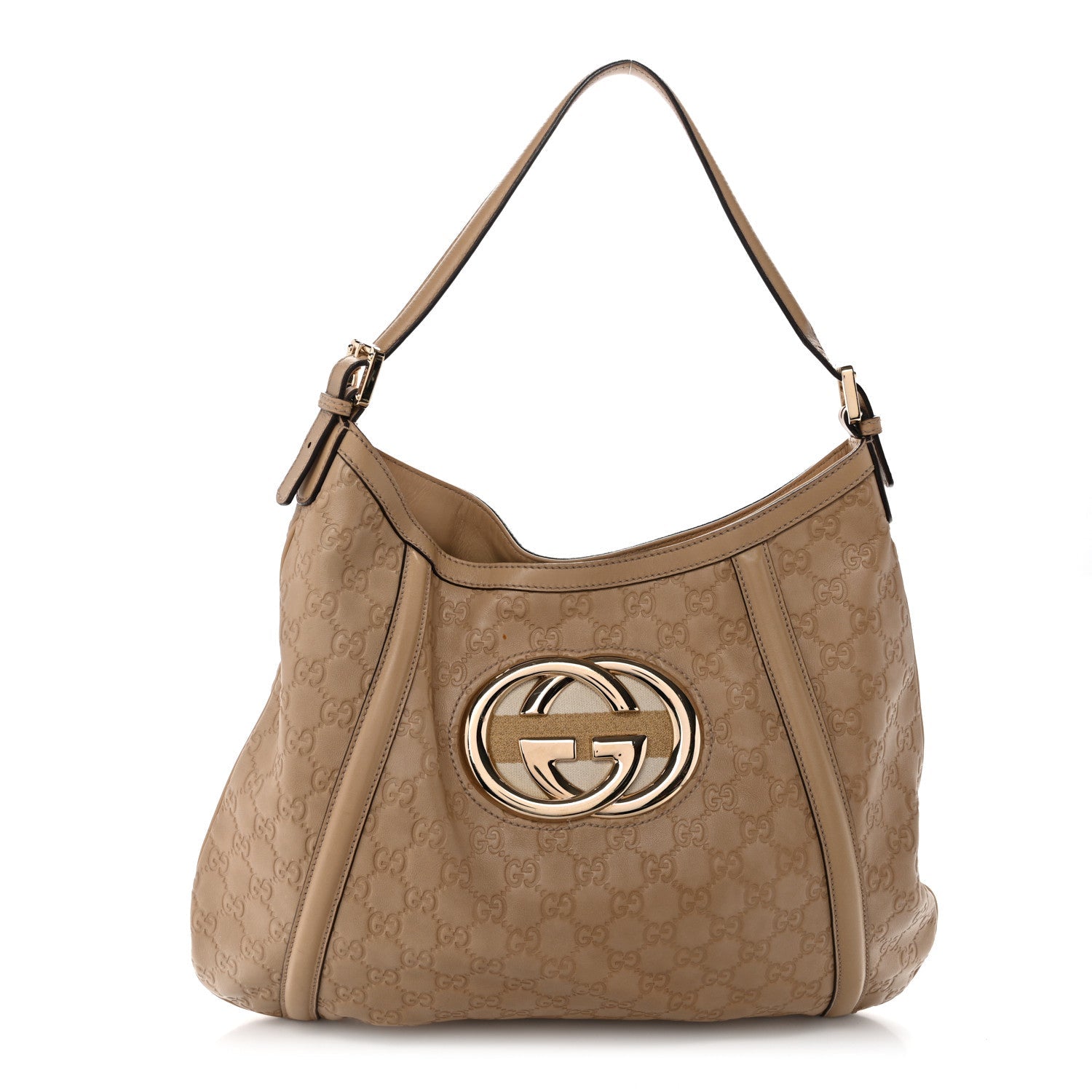 Guccissima Medium Britt Tote Beige £¨ Direct shipment via from wholesalehk.shop