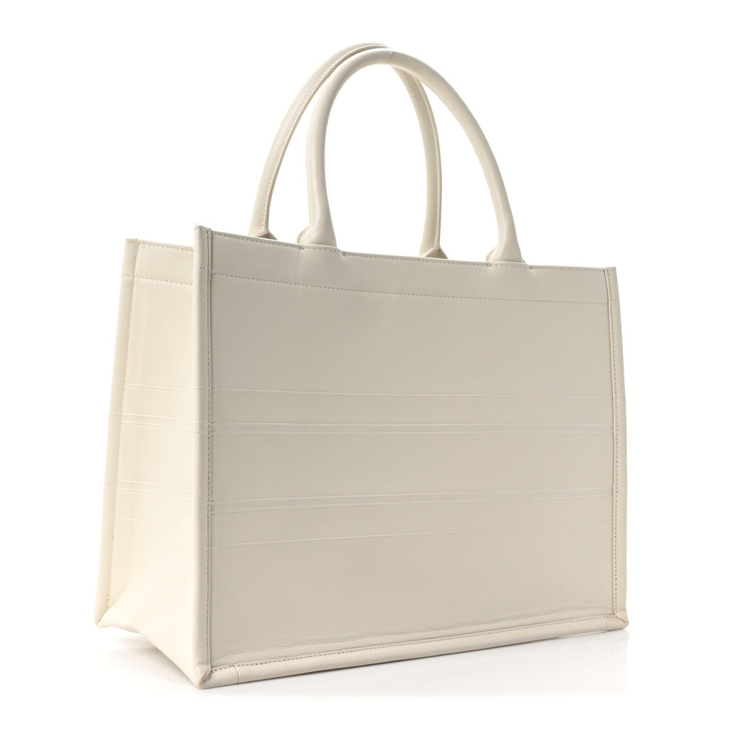 Calfskin Embossed Medium Book Tote Ivory Tote Ivory £¨ Direct shipment via from wholesalehk.shop