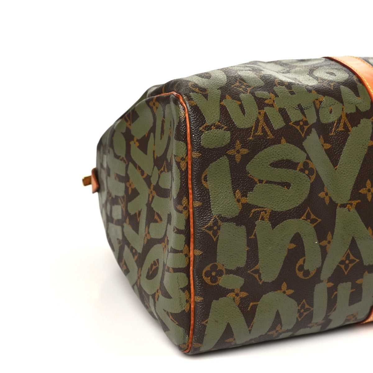 Graffiti Keepall 50 Kaki wholesalehk.shop