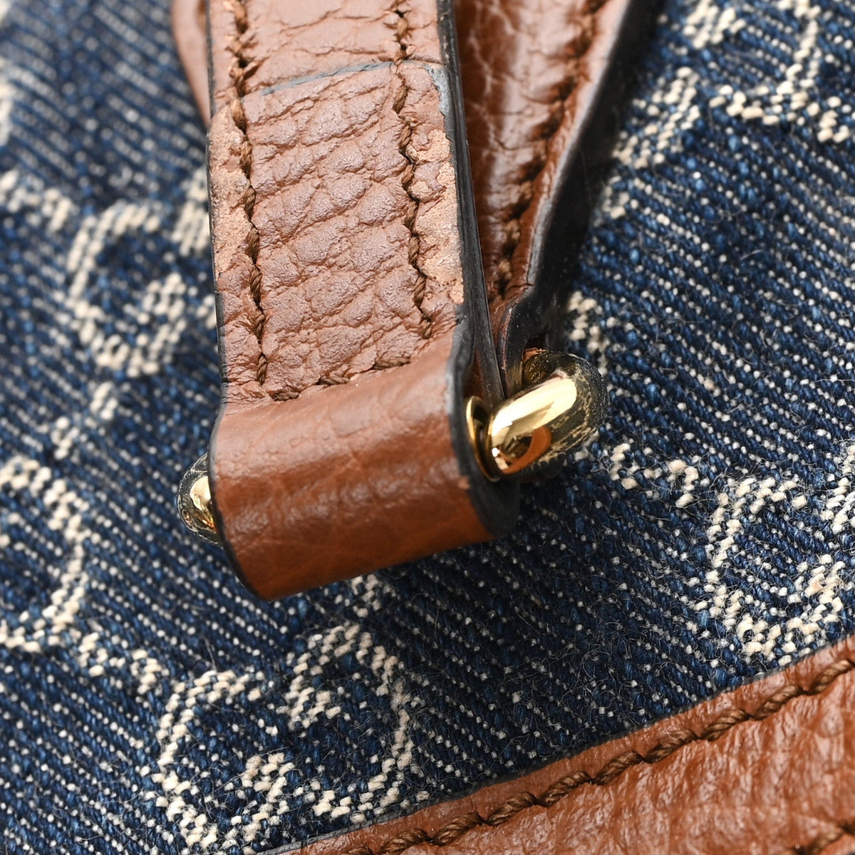 New Denim GG Monogram Medium Ophidia Shopping Tote Blue Tea Cuir wholesalehk.shop