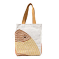 H Canvas Embroidered Poisson Natte Beach Bag Camel Jaune £¨ Direct shipment via from wholesalehk.shop