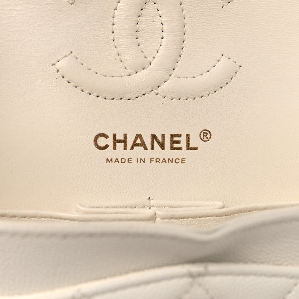 Caviar Quilted Small Double Flap White wholesalehk.shop