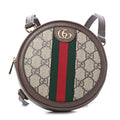 GG Supreme Monogram Web Mini Ophidia Round Backpack Brown wholesalehk.shop