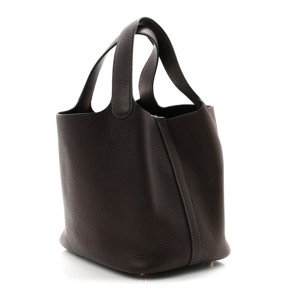 Taurillon Clemence Picotin Lock 18 PM Ebene £¨ Direct shipment via from wholesalehk.shop
