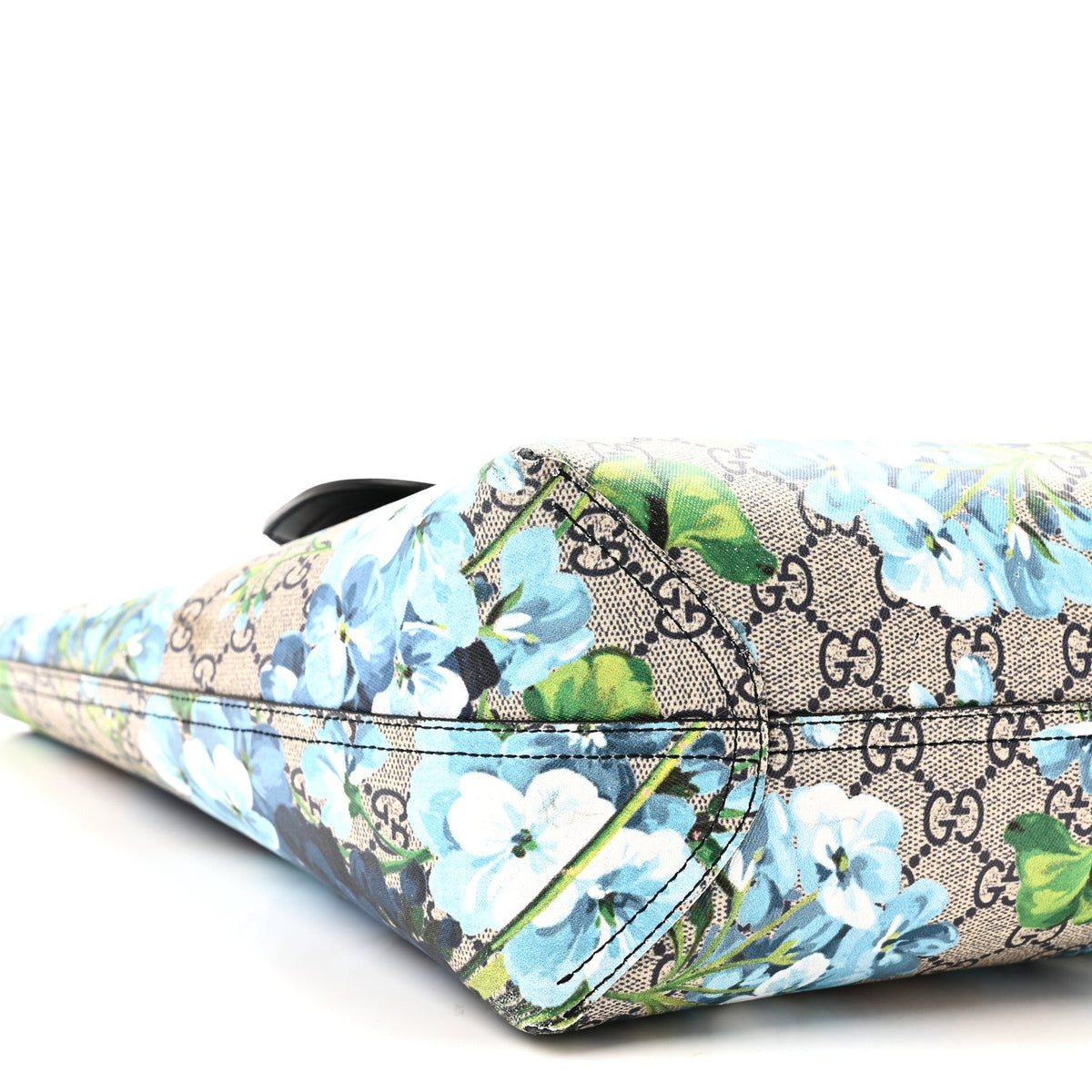GG Supreme Monogram Blooms Medium Reversible Tote Beige Blue Navy wholesalehk.shop