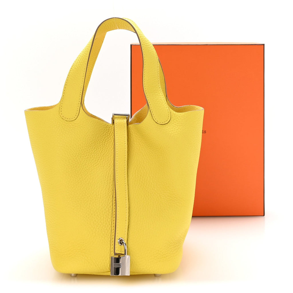 Taurillon Clemence Picotin Lock 18 PM Lime £¨ Direct shipment via from wholesalehk.shop