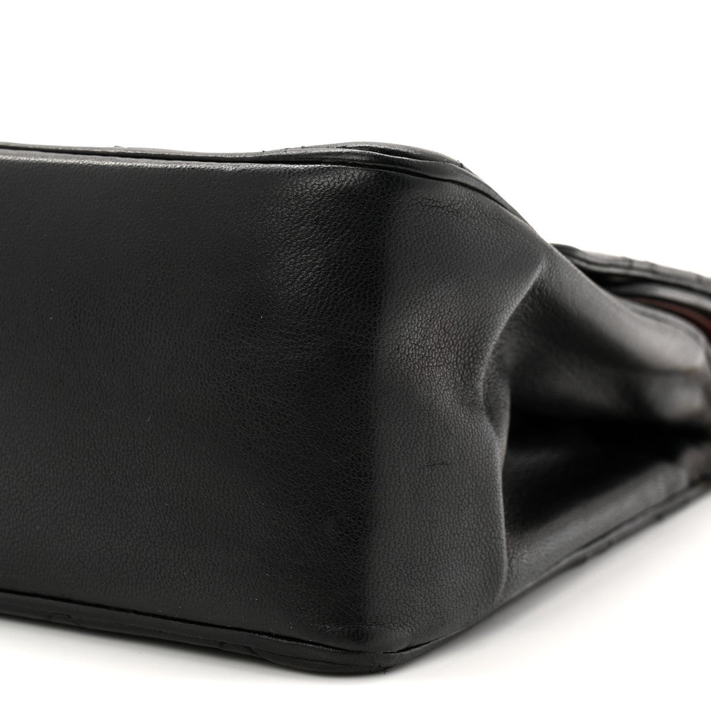 Lambskin Quilted Medium Double Flap Bijoux Chain Black wholesalehk.shop