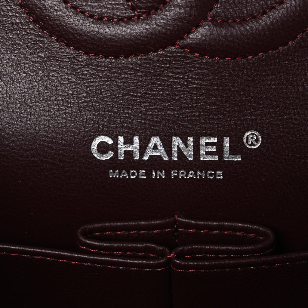 Lambskin Quilted Medium Double Flap Black wholesalehk.shop