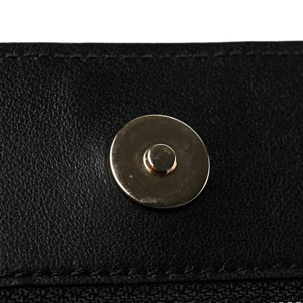 Caviar Chevron Quilted Boy Wallet On Chain WOC Black wholesalehk.shop