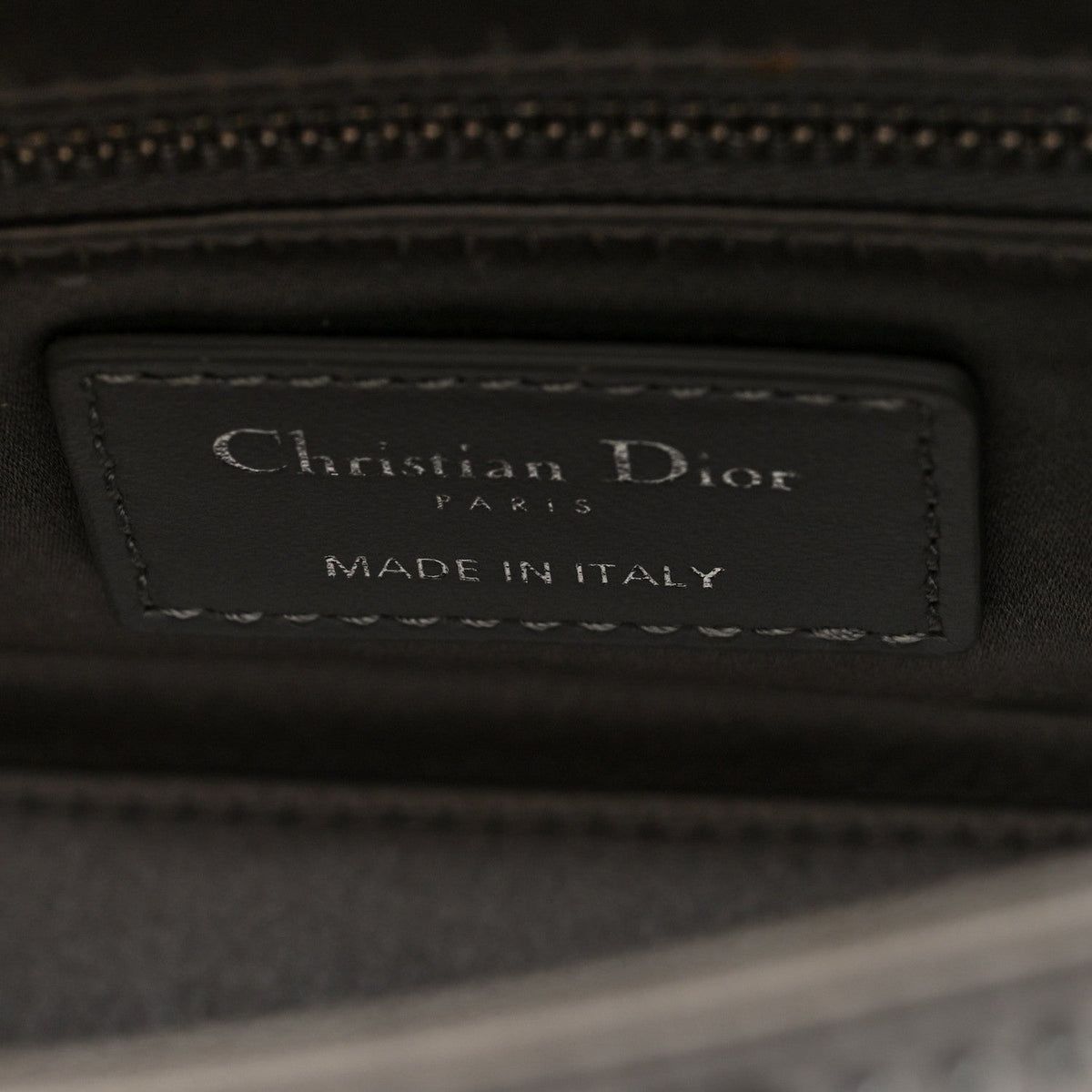 Satin Crystal Cannage Mini Lady Dior Gray wholesalehk.shop