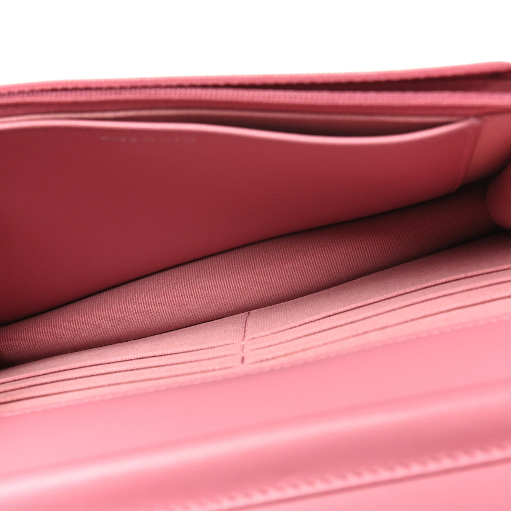 Lambskin Quilted Crystal Star Wallet On Chain WOC Pink wholesalehk.shop