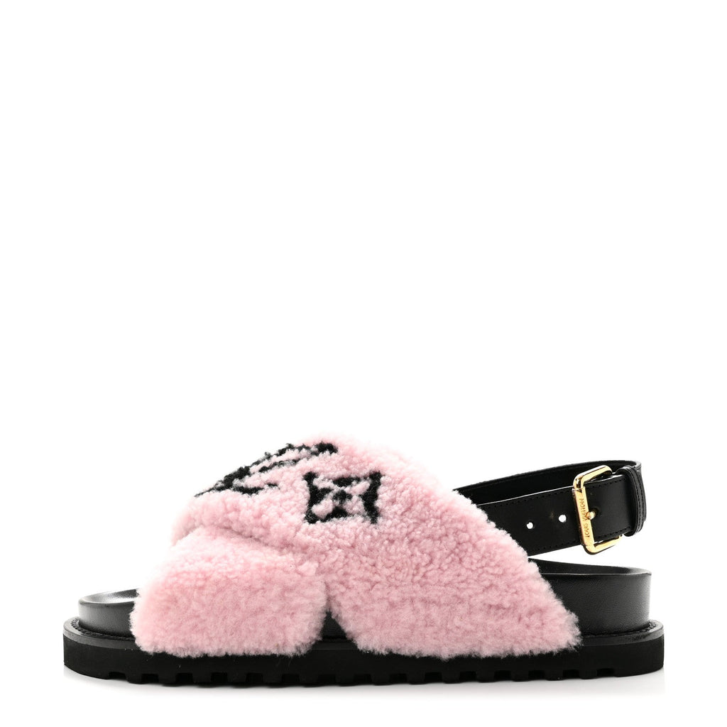 Shearling Calfskin Paseo Flat Comfort Sandal 38 Pink £¨ Direct shipment via from wholesalehk.shop