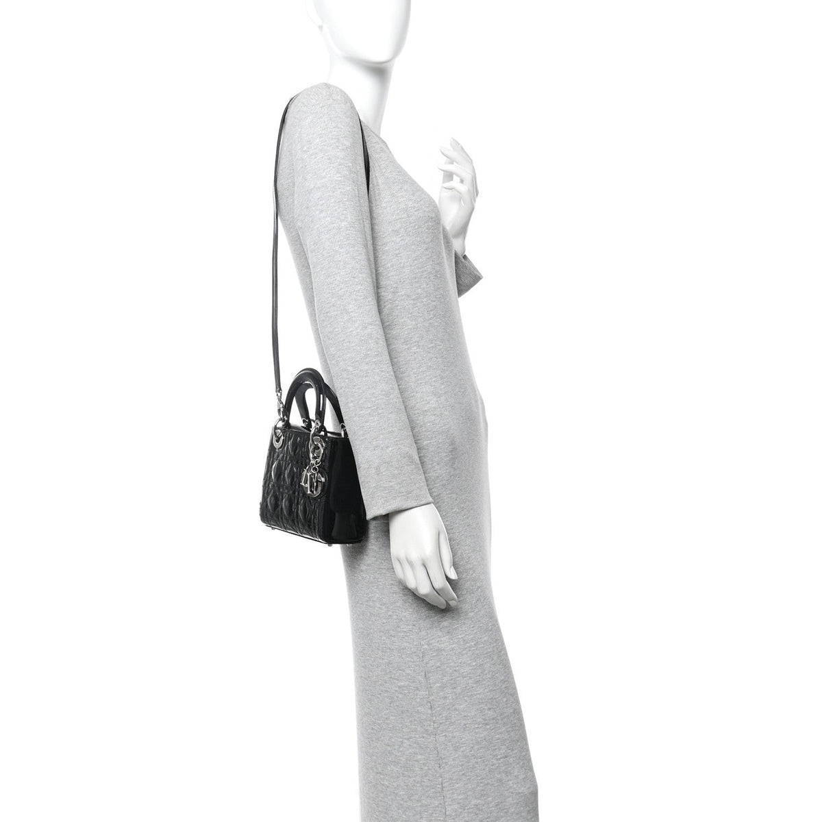 Patent Cannage Mini Lady Dior Black wholesalehk.shop