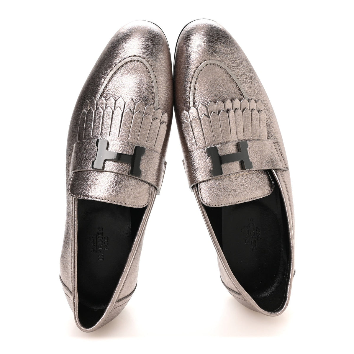 Metallic Goatskin Womens Royal Loafers 37.5 Champagne wholesalehk.shop