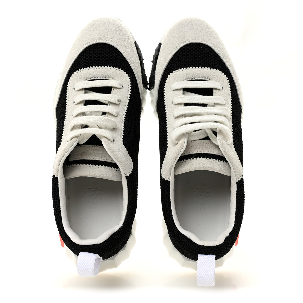 Air Mesh Suede Goatskin Bouncing Sneakers 37 Black Orange wholesalehk.shop