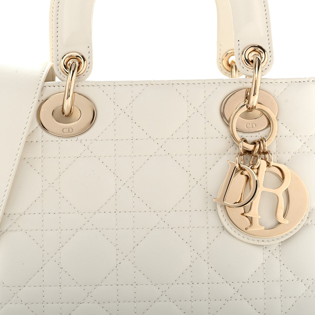Lambskin Cannage Small My ABCDior Lady Dior White wholesalehk.shop