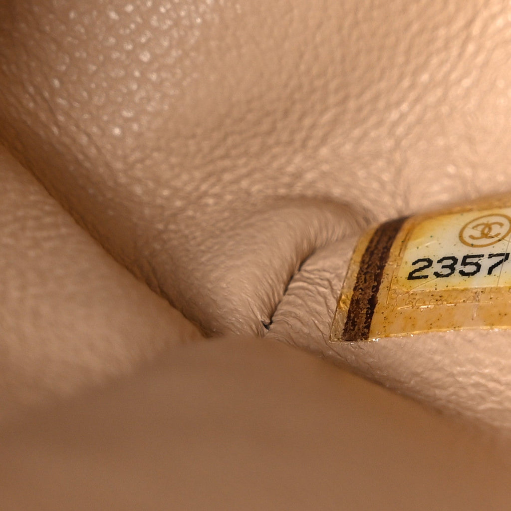 Caviar Quilted Jumbo Double Flap Beige wholesalehk.shop