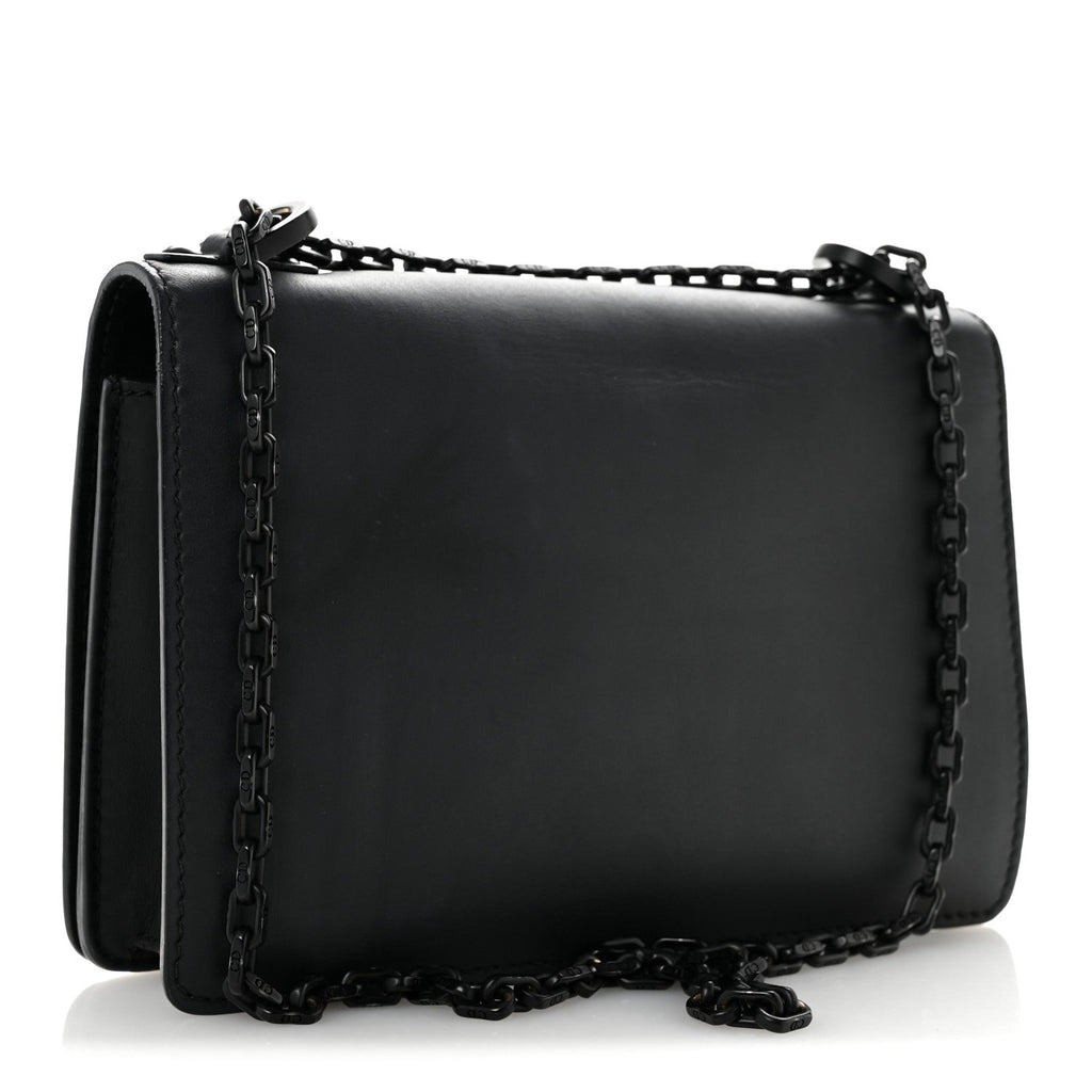 Ultra Matte Calfskin J'Adior Chain Flap Bag Black wholesalehk.shop