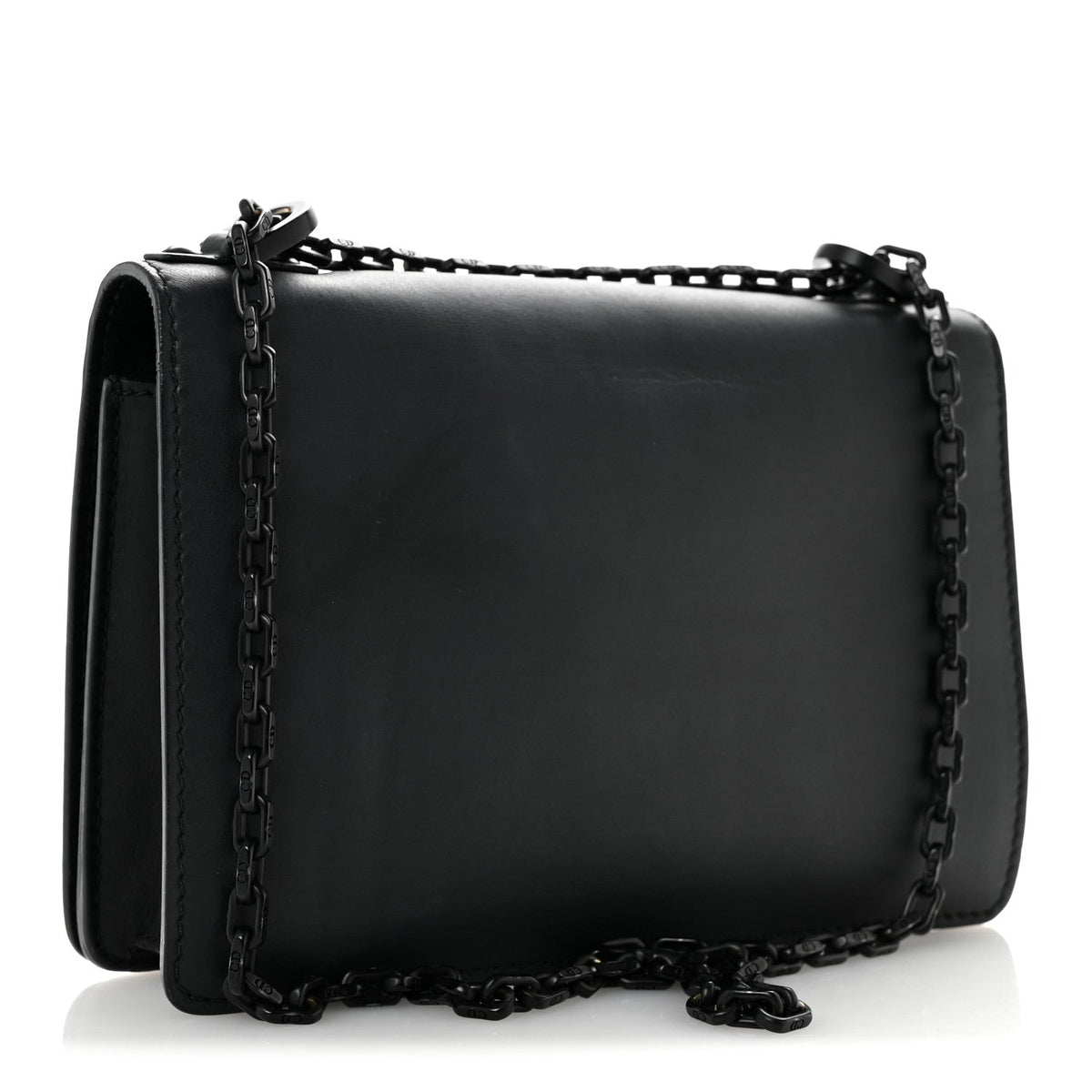 Ultra Matte Calfskin J'Adior Chain Flap Bag Black wholesalehk.shop