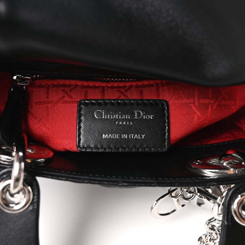 Lambskin Cannage Mini Lady Dior Black wholesalehk.shop