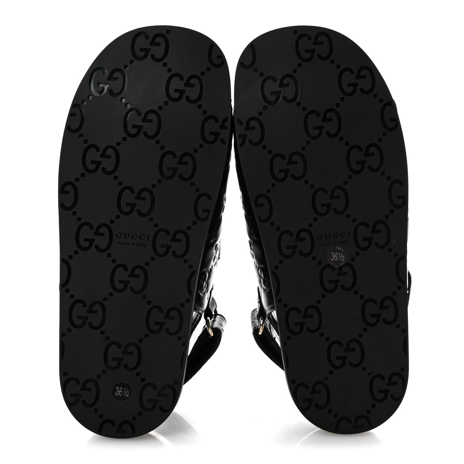 Guccissima GG Embossed Womens Sandals 36.5 Black £¨ Direct shipment via from wholesalehk.shop