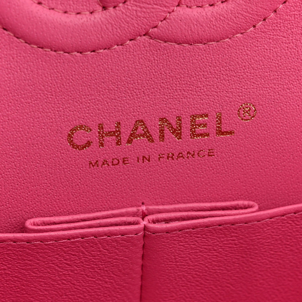 Caviar Quilted Small Double Flap Pink wholesalehk.shop