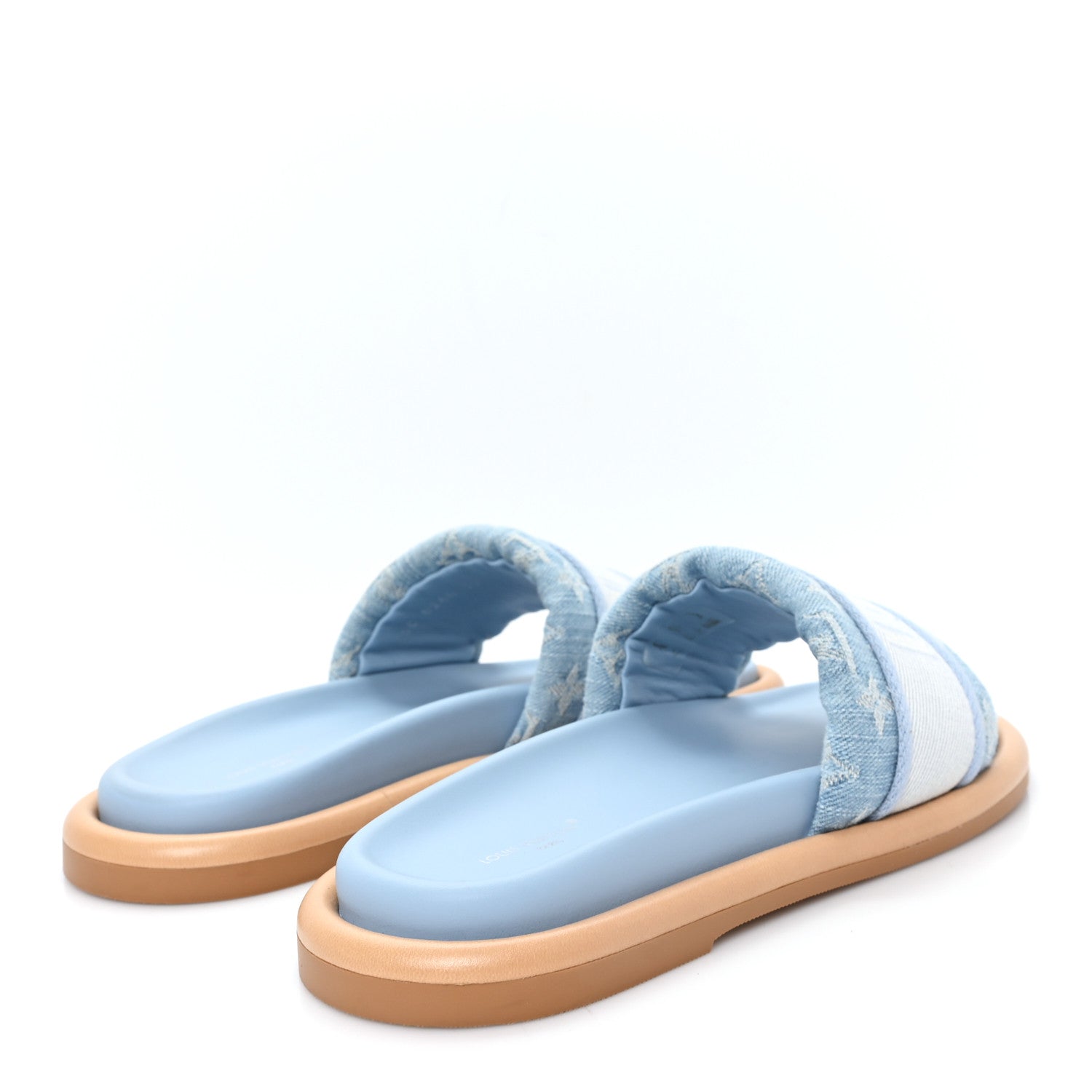 Monogram Denim LV Bliss Womens Comfort Mules 39 Turquoise £¨ Direct shipment via from wholesalehk.shop