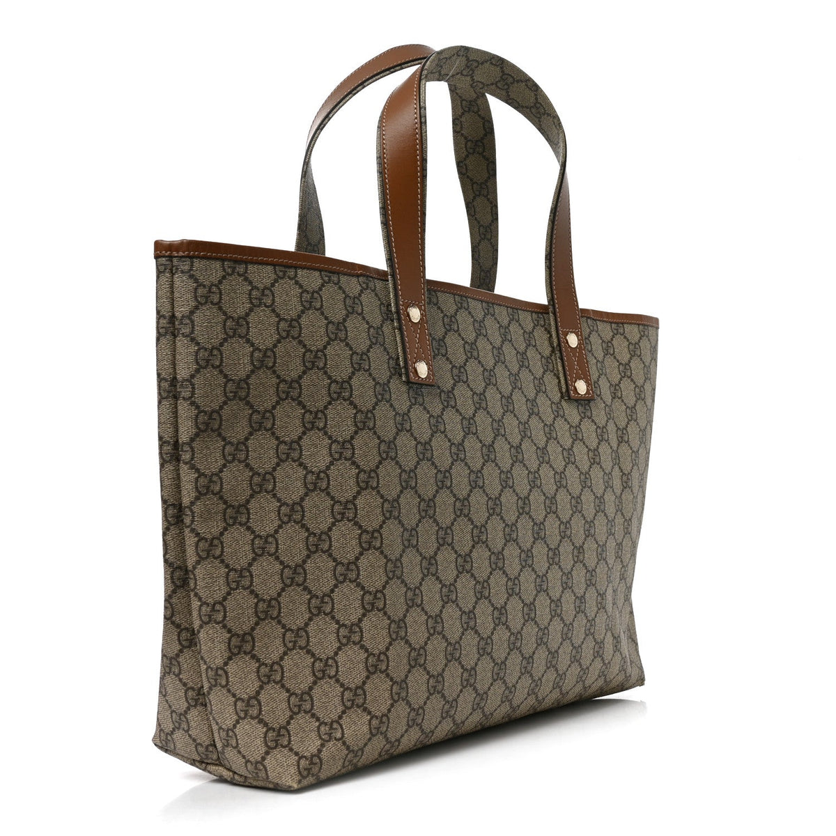 GG Plus Monogram Medium Signature Web Loop Tote Brown wholesalehk.shop