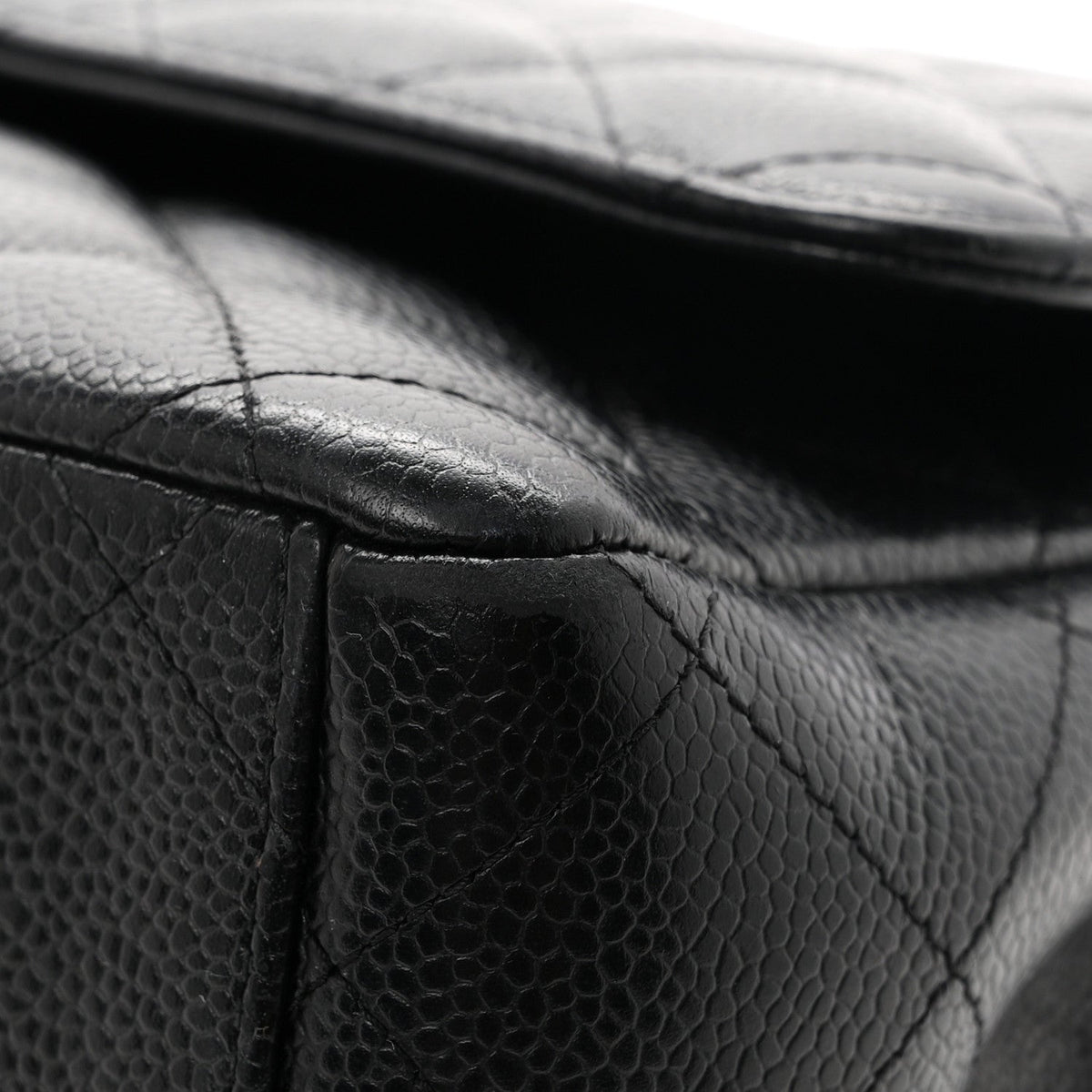 Caviar Quilted Maxi Double Flap Black wholesalehk.shop
