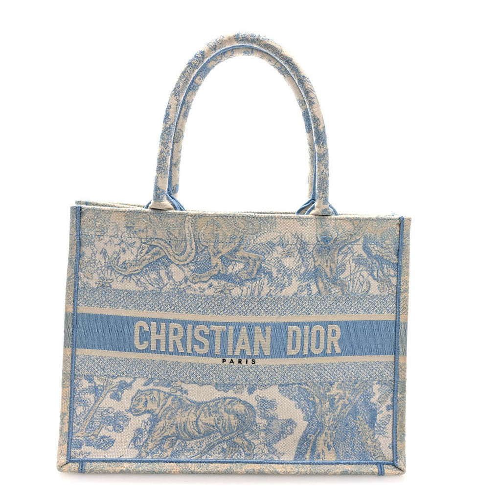 Canvas Embroidered Medium Dioriviera Toile De Jouy Book Tote Light Blue £¨ Direct shipment via from wholesalehk.shop