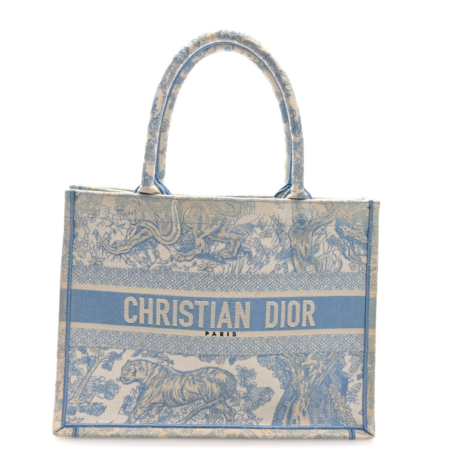 Canvas Embroidered Medium Dioriviera Toile De Jouy Book Tote Light Blue £¨ Direct shipment via from wholesalehk.shop
