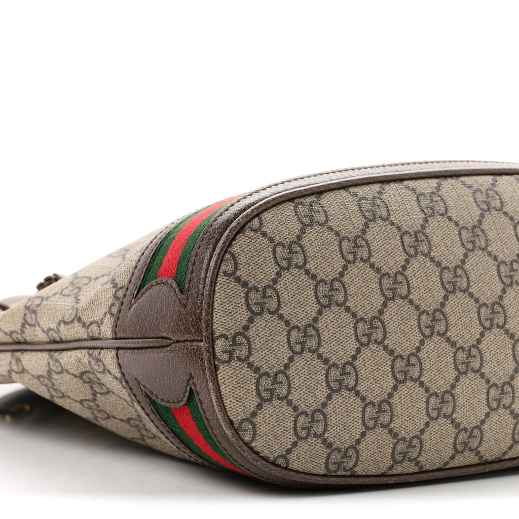 GG Supreme Monogram Web Ophidia Bucket Bag Brown wholesalehk.shop