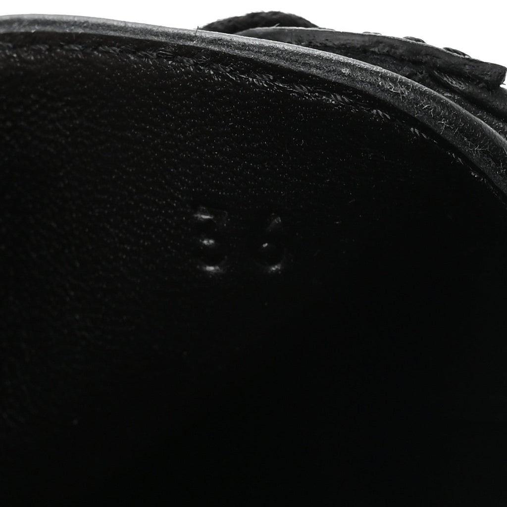 Calfskin Deep Sneakers 36 Black wholesalehk.shop