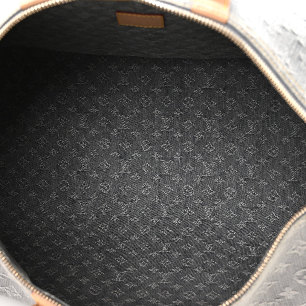 Denim Monogram Studded Keepall Bandouliere 45 Cloudy Grey wholesalehk.shop