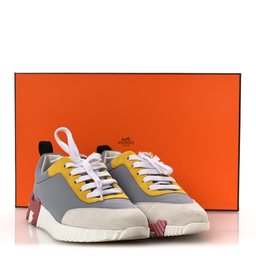 Technical Canvas Suede Goatskin Bouncing Sneakers 36 Gris Multicolor wholesalehk.shop