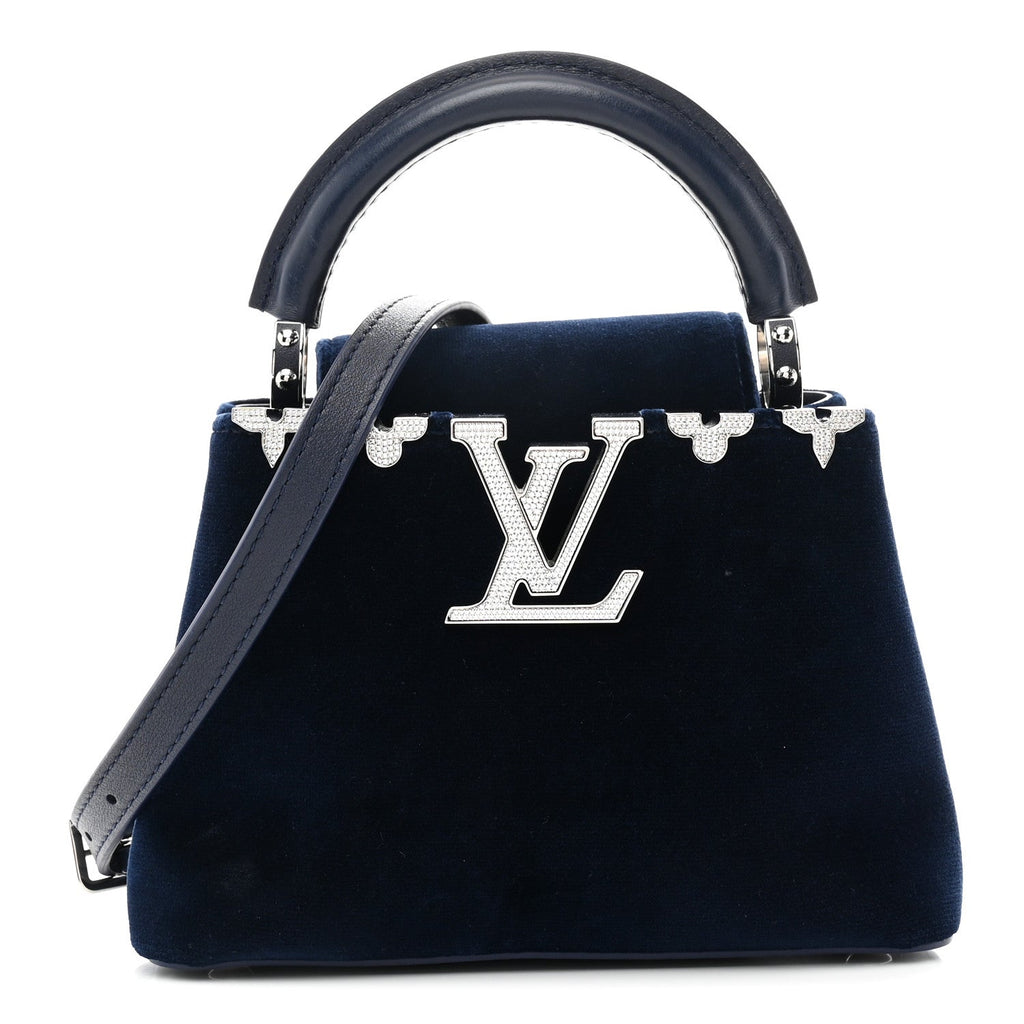 Velvet Crystal Capucines Mini Midnight Blue £¨ Direct shipment via from wholesalehk.shop