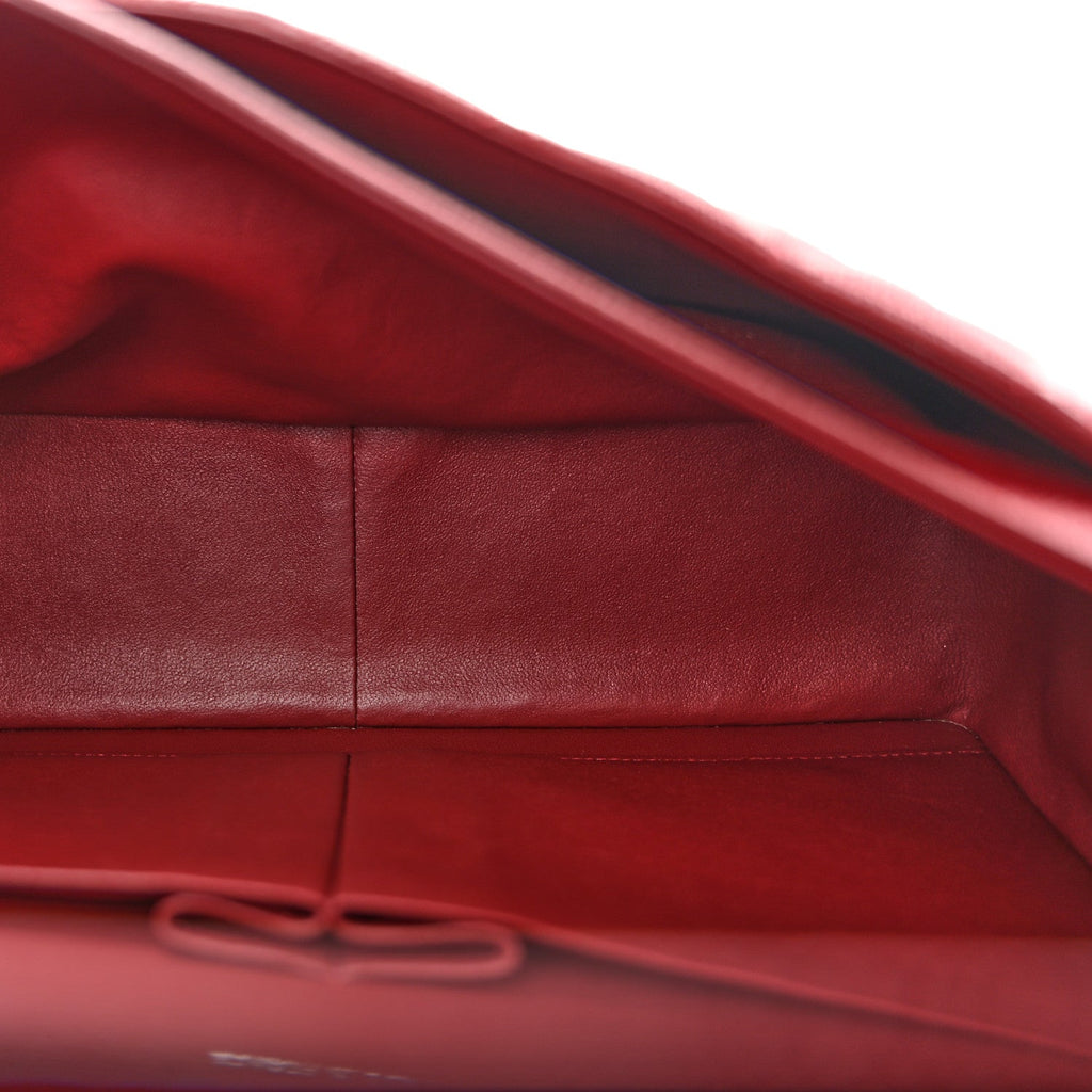 Caviar Quilted Jumbo Double Flap Burgundy wholesalehk.shop