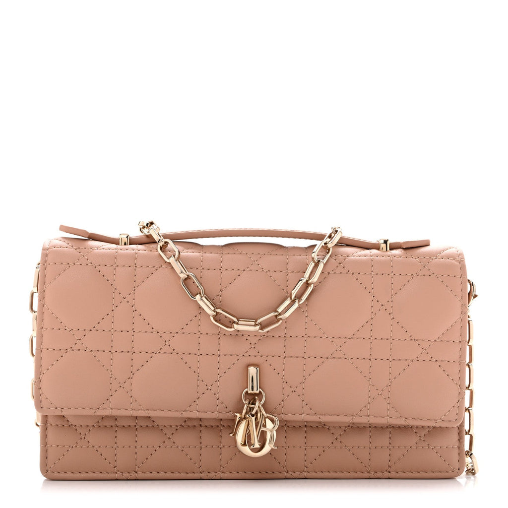 Lambskin Cannage Mini My Dior Bag Rose Des Vents wholesalehk.shop