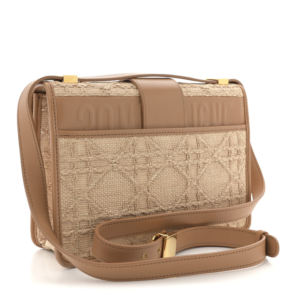 Raffia Calfskin 30 Montaigne Flap Bag Beige wholesalehk.shop