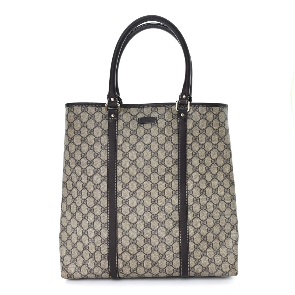 GG Plus Monogram Joy Vertical Tote Dark Brown wholesalehk.shop
