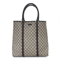 GG Plus Monogram Joy Vertical Tote Dark Brown wholesalehk.shop