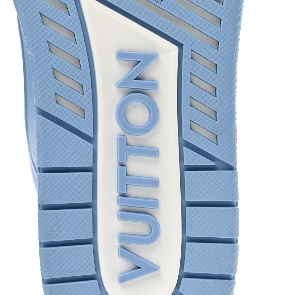 Calfskin Mens LV Trainer Sneakers 9 Blue £¨ Direct shipment via from wholesalehk.shop