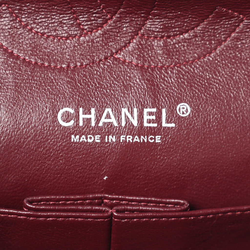 Crumpled Patent Quilted Medium Double Flap Black wholesalehk.shop