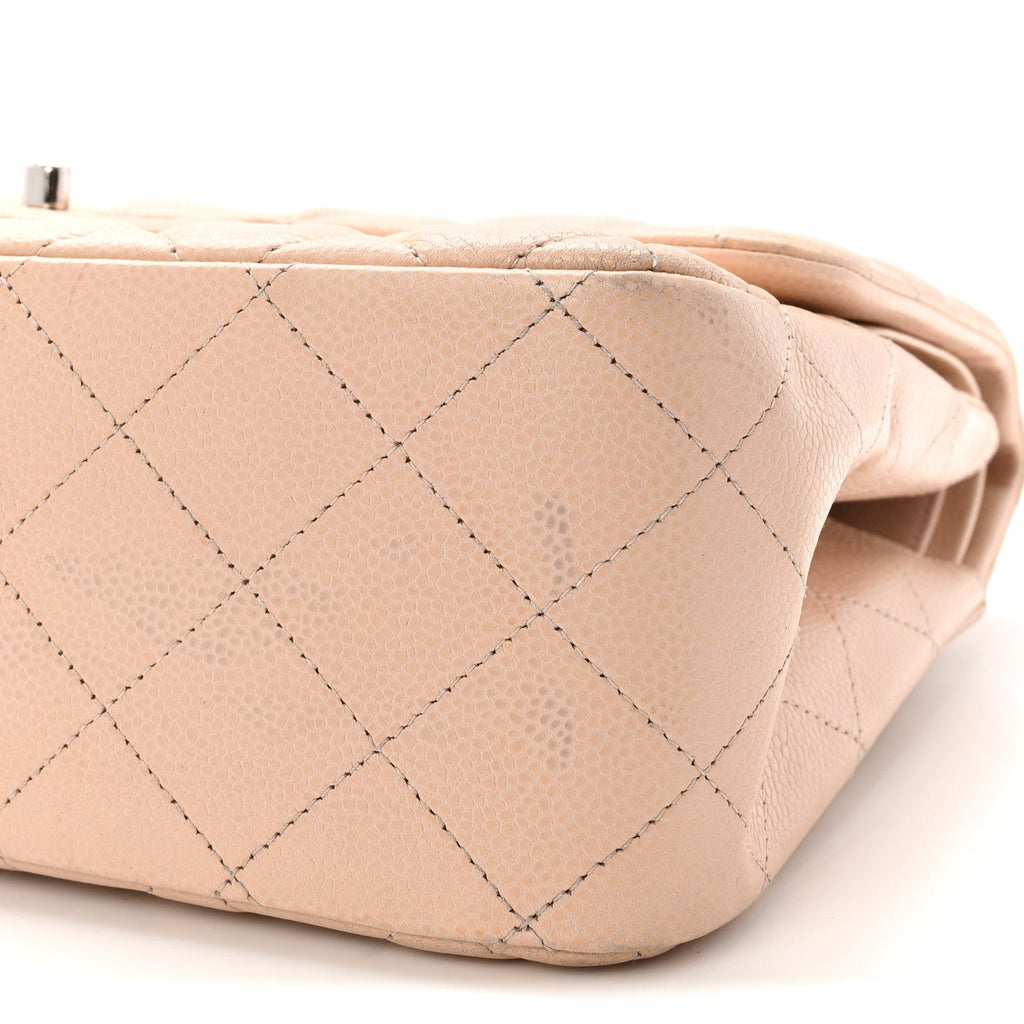Caviar Quilted Jumbo Double Flap Light Pink wholesalehk.shop