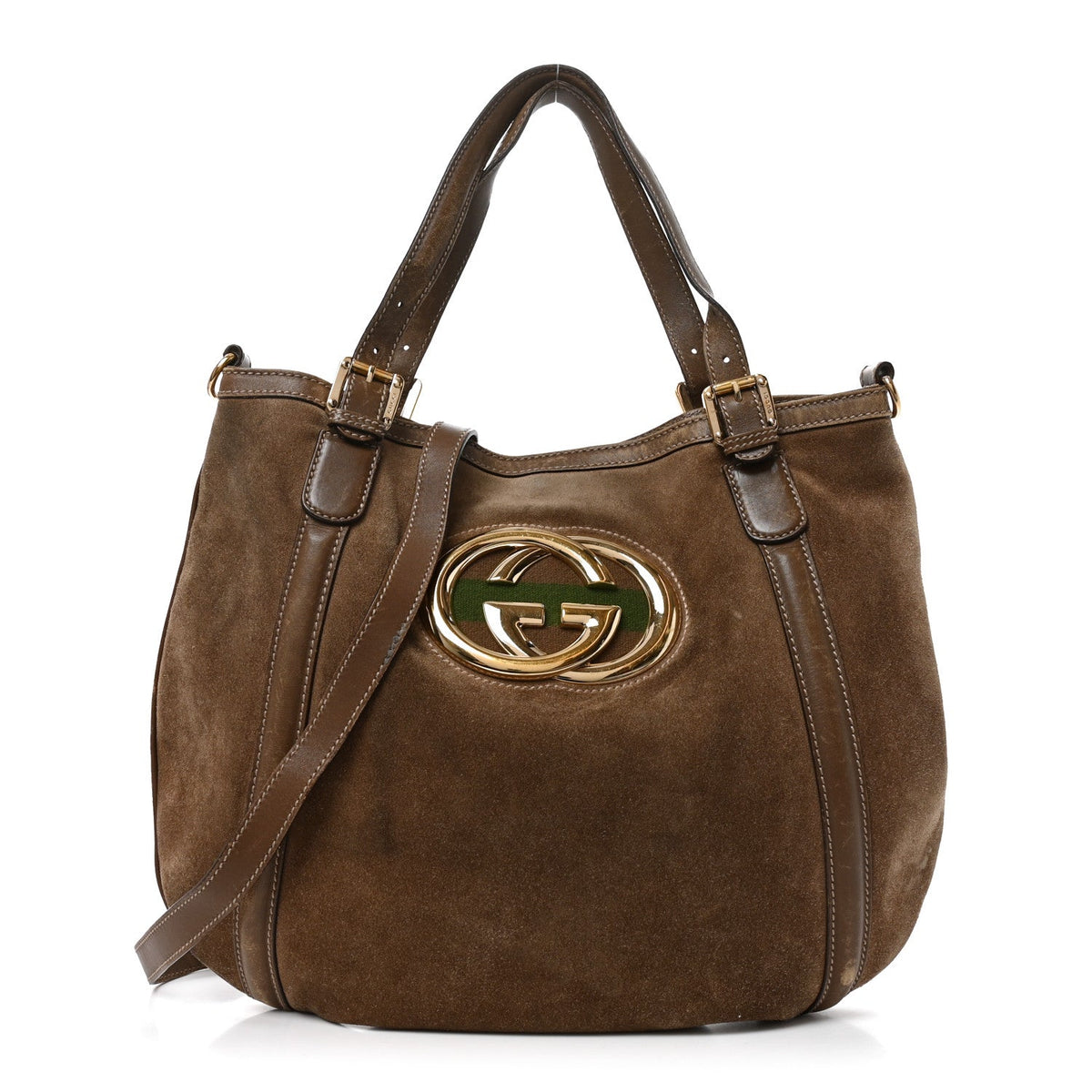 Suede Medium Britt Tote Brown wholesalehk.shop