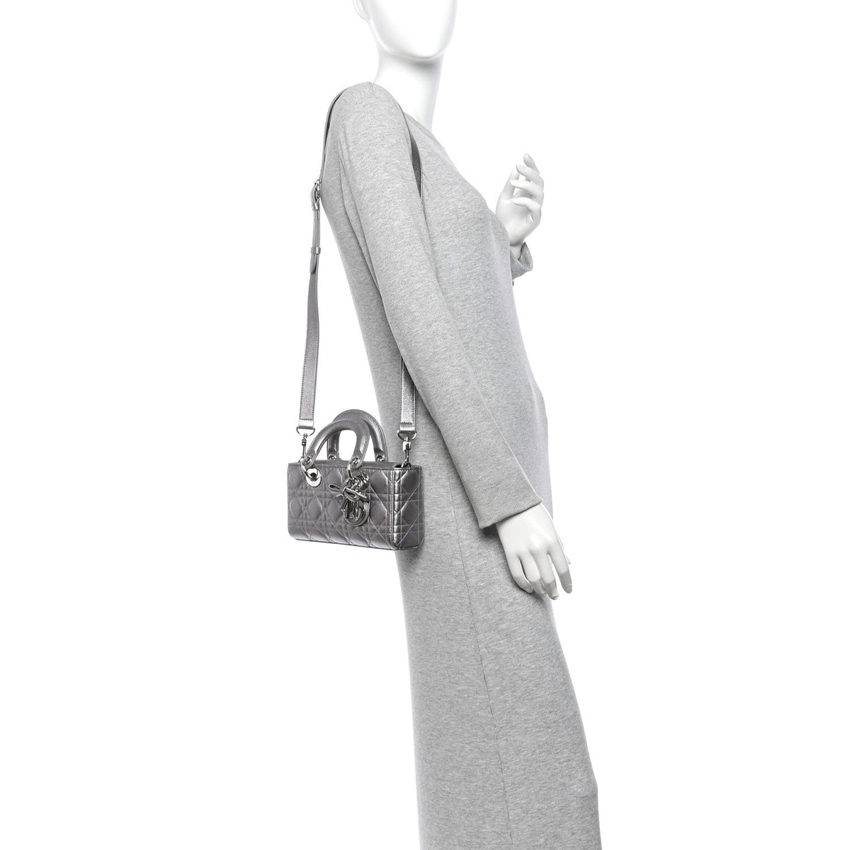 Metallic Lambskin Cannage Small Lady D-Joy wholesalehk.shop