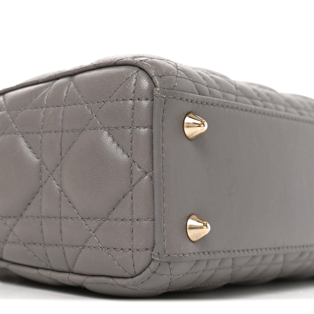 Lambskin Cannage Small My ABCDior Lady Dior Grey wholesalehk.shop