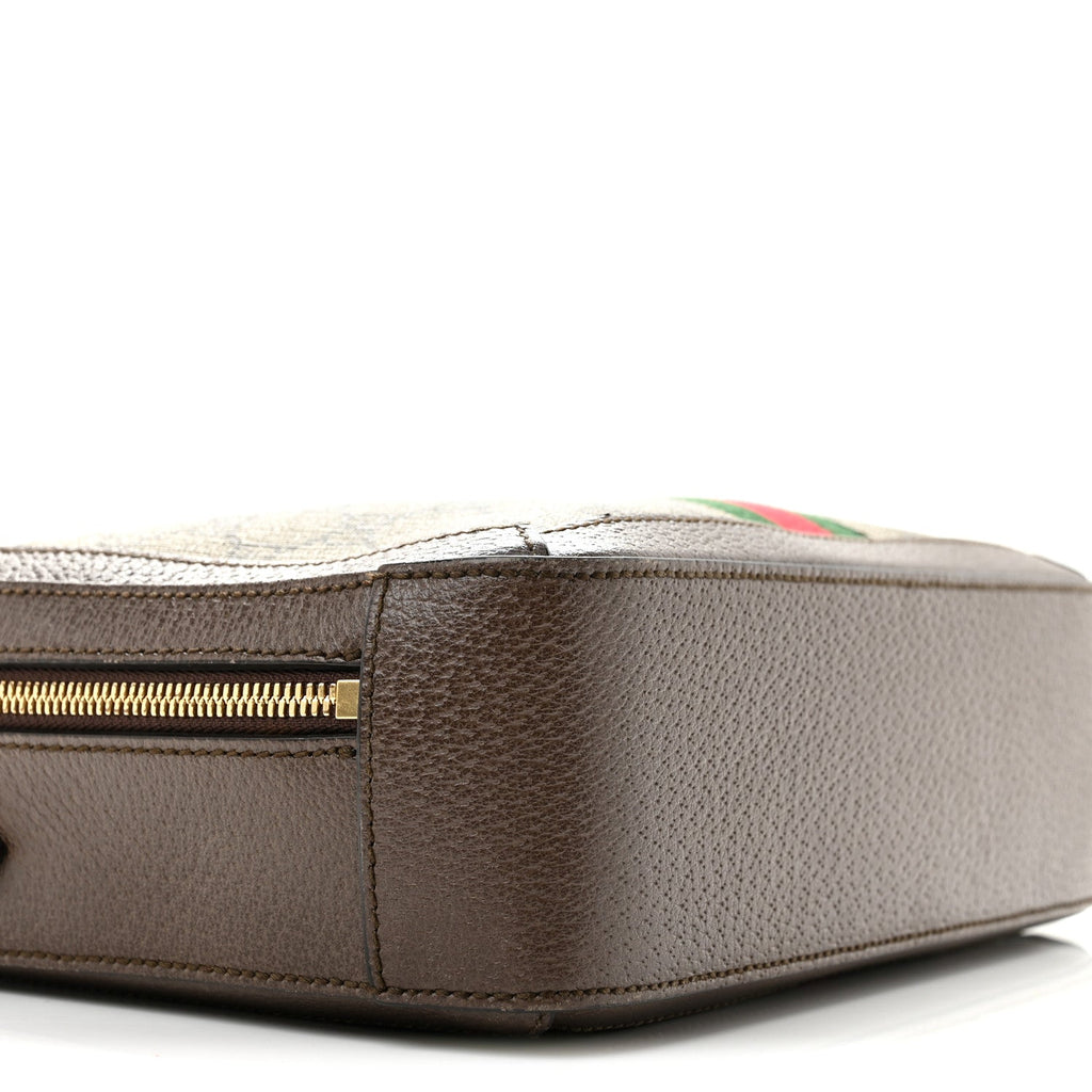 GG Supreme Monogram Web Small Ophidia Top Handle Shoulder Bag Brown wholesalehk.shop