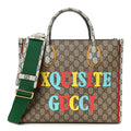 GG Supreme Monogram Exquisite Small Tote Beige Ebony Blue Crop Live Red wholesalehk.shop