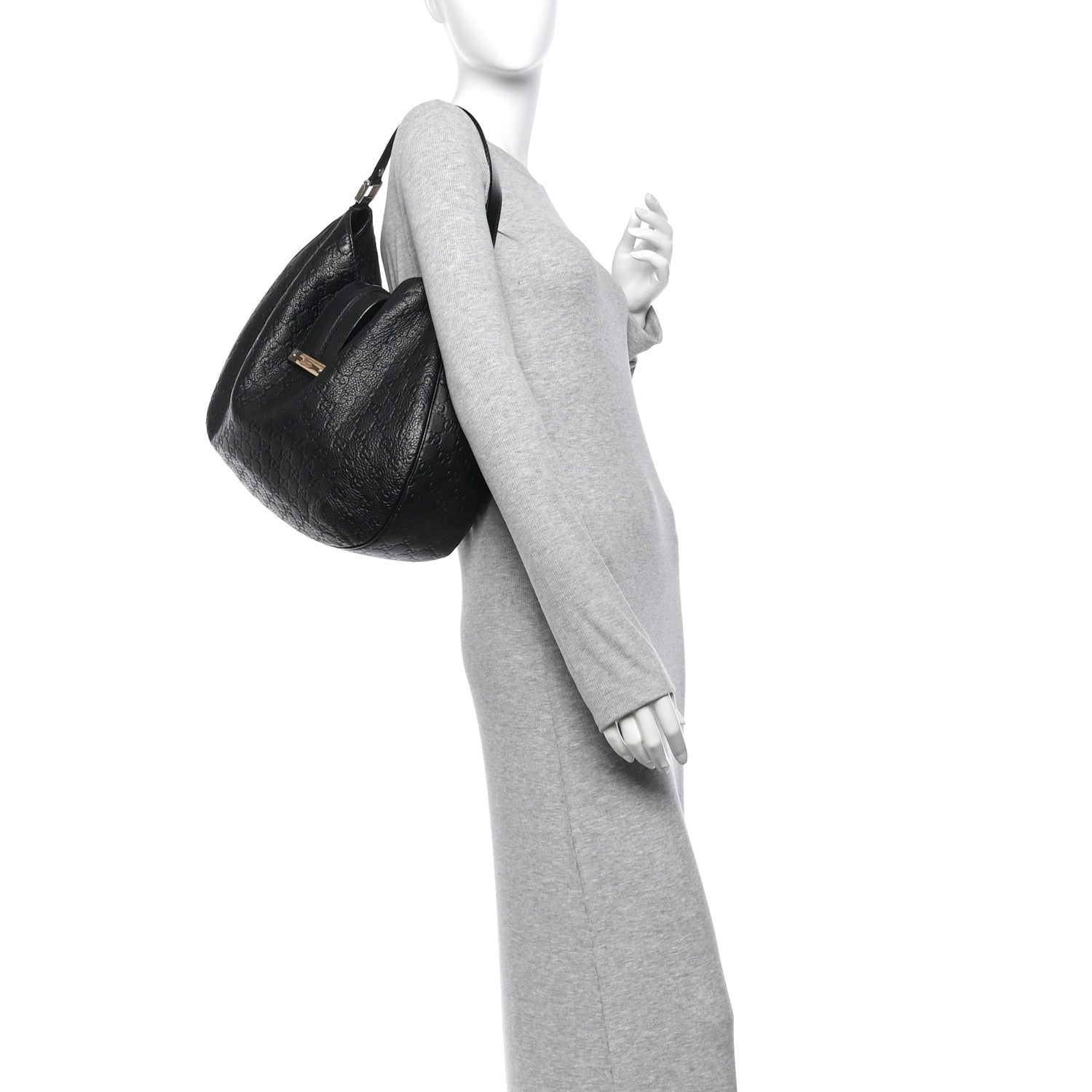 Guccissima Large New Ladies Web Hobo Black £¨ Direct shipment via from wholesalehk.shop